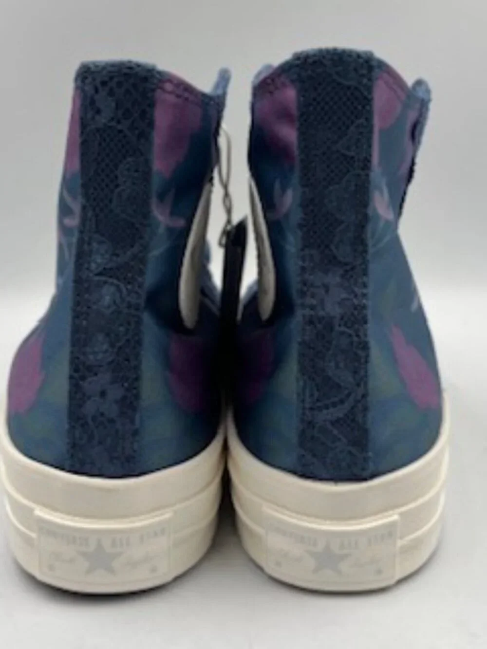 NEW Converse Women’s 8.5 Chuck 70 Blue Floral Satin Hi Tops NWT